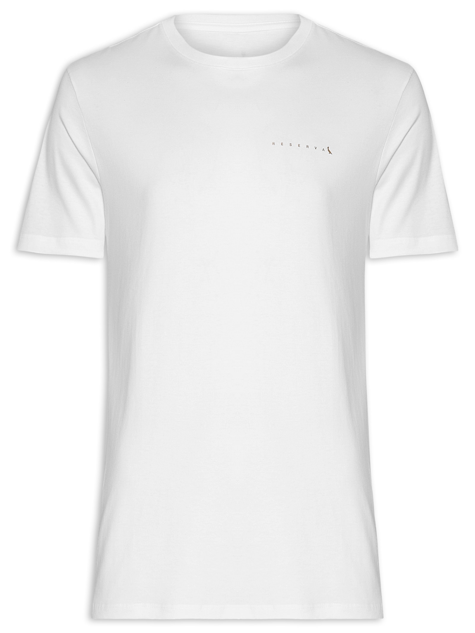 Camiseta Masculina Logo Minimal Gold Branco Reserva