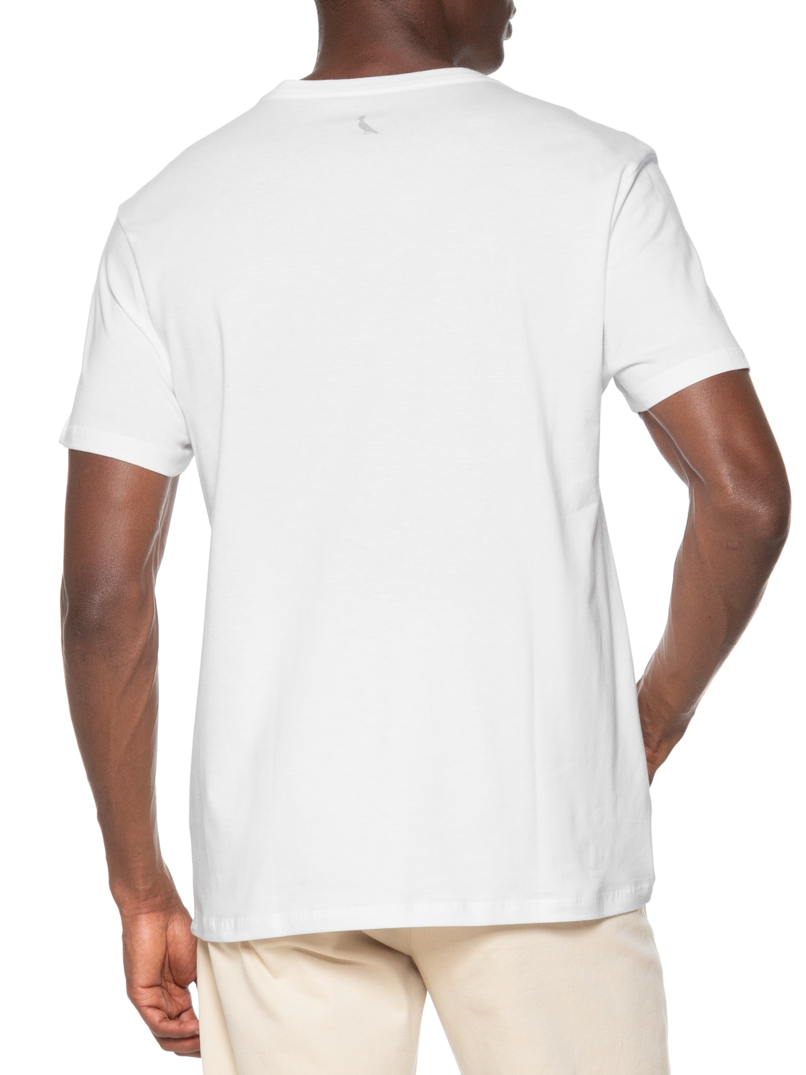 Camiseta Masculina Logo Minimal Gold Branco Reserva