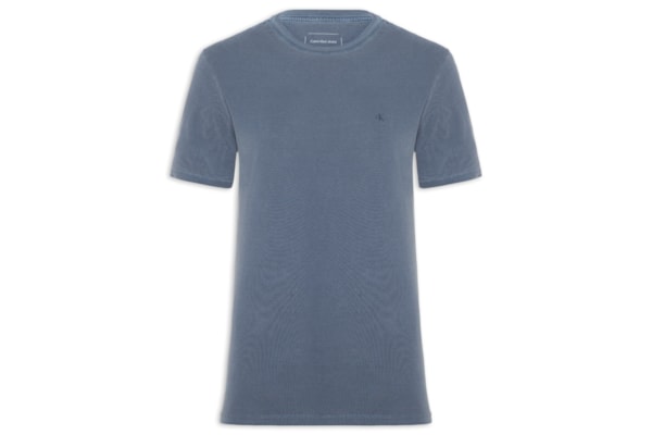 Camiseta Masculina Logo Monograma Pigmento - Azul