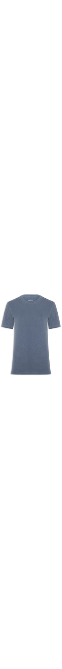 Camiseta Masculina Logo Monograma Pigmento - Azul