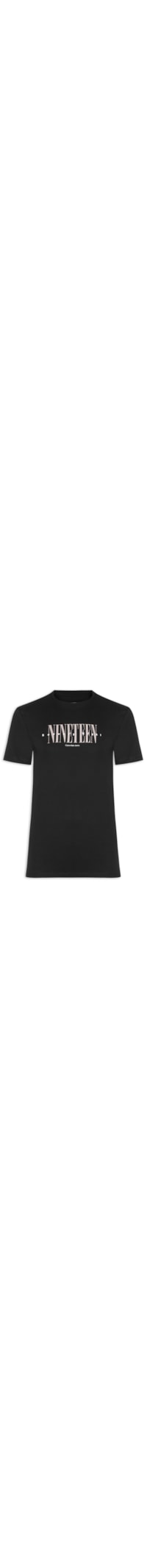 Camiseta Masculina Logo Nineteen - Preto