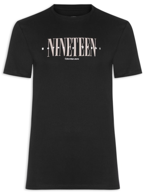 Camiseta Masculina Logo Nineteen – Preto