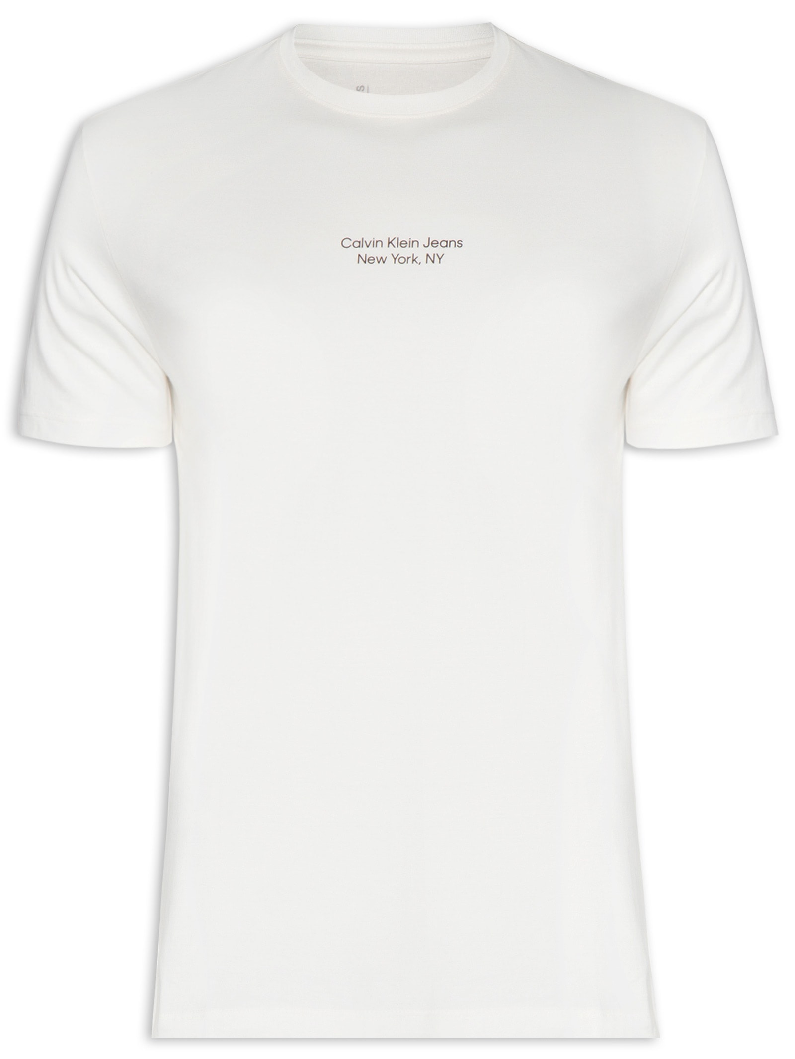 Camiseta Masculina Logo NY Branco Calvin Klein Jeans