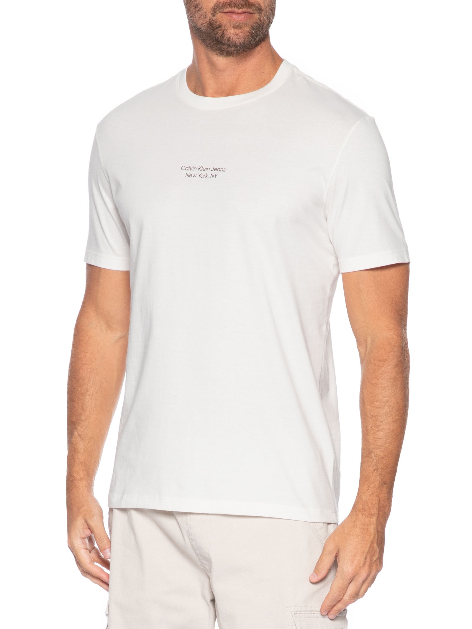 Camiseta Masculina Logo NY – Branco Calvin Klein Jeans