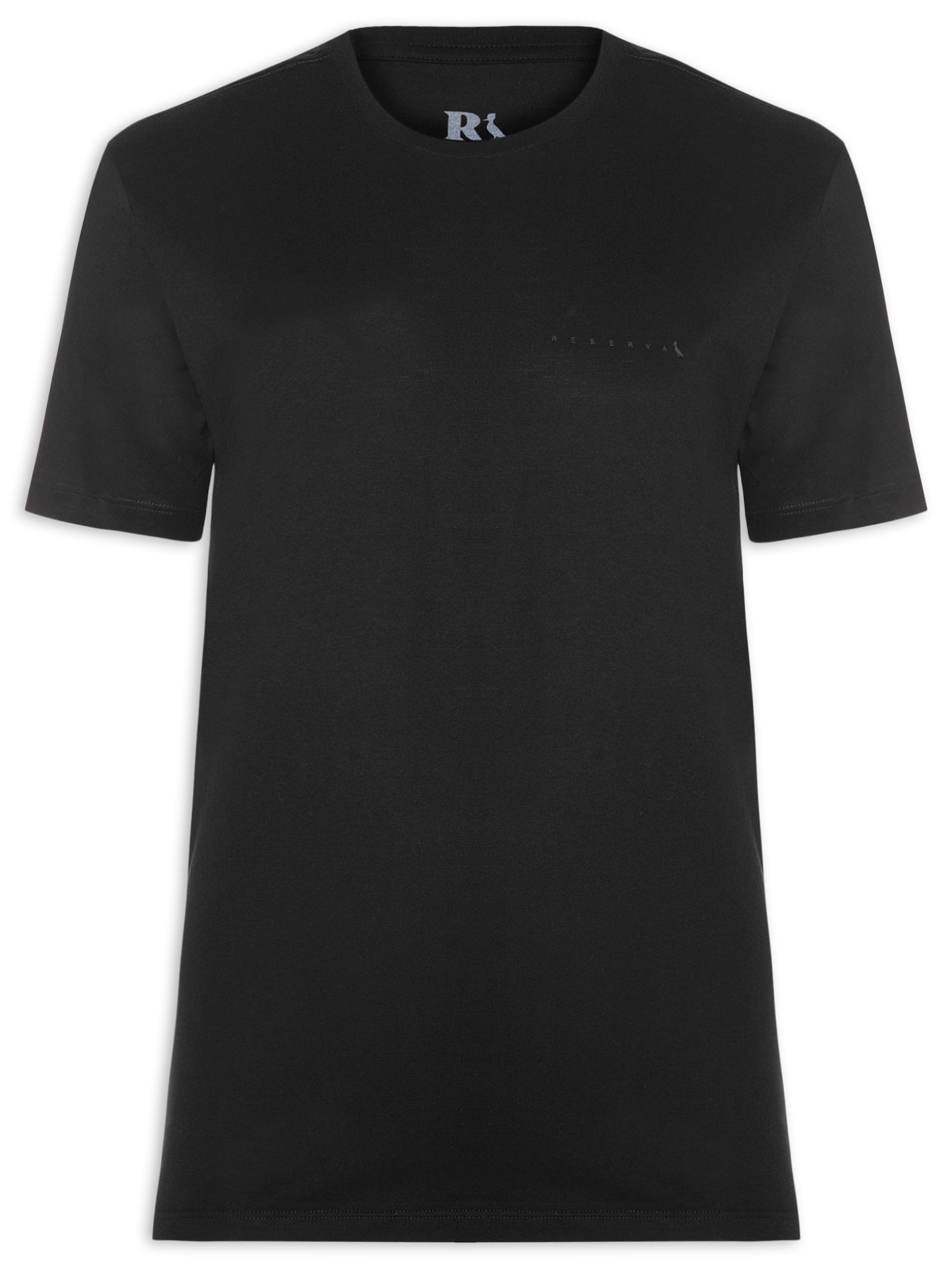 Camiseta Masculina Logo Preto Preto Reserva