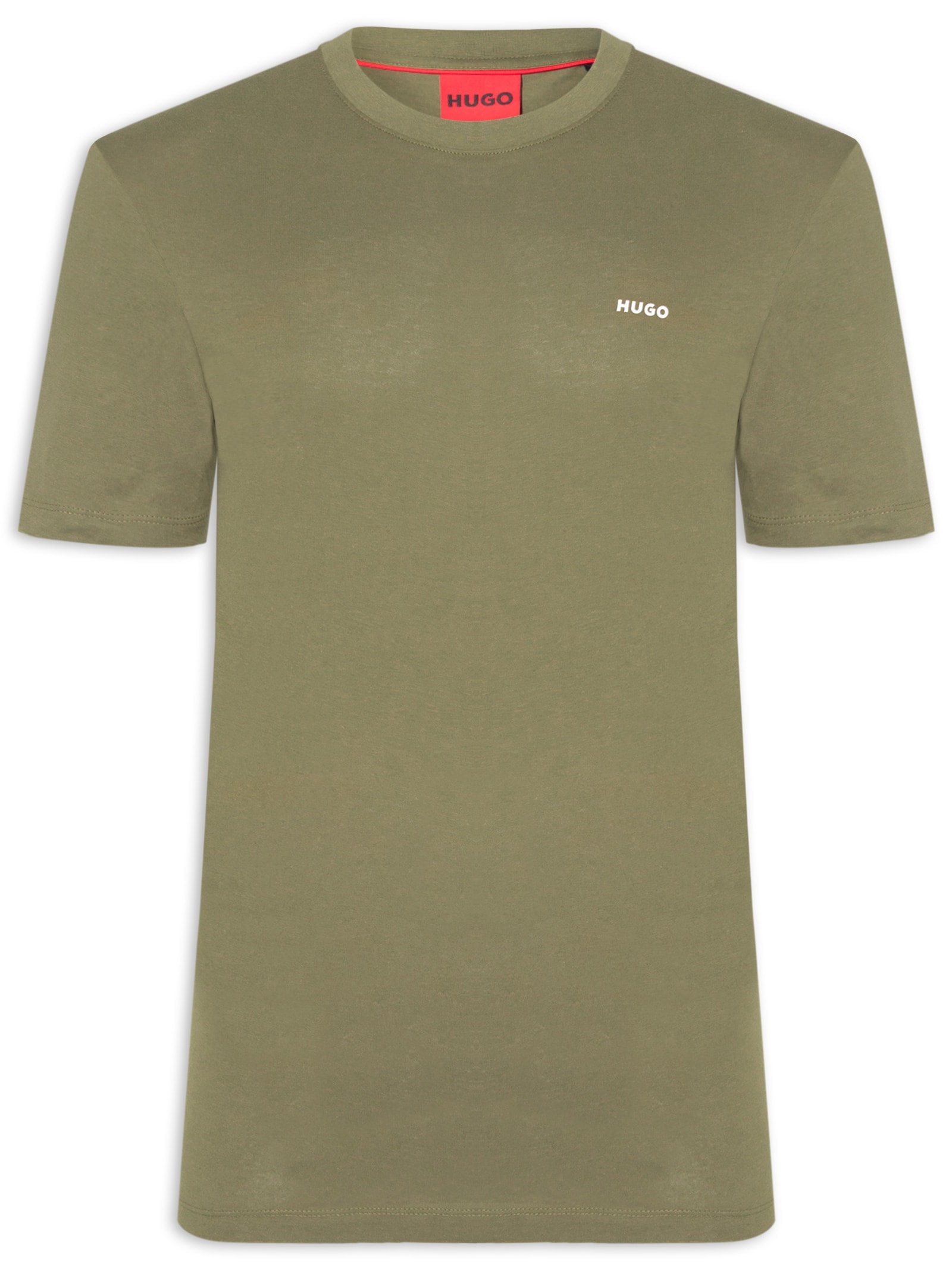 Camiseta Masculina Logo Print Crew Neck Dero 222 Verde Hugo