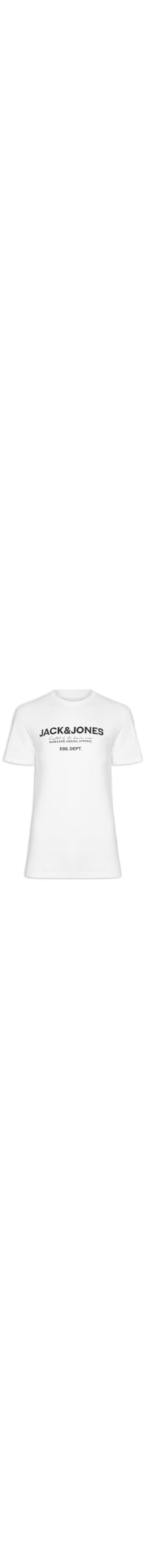 Camiseta Masculina Logo Print Gola Careca Em Algodão - Branco