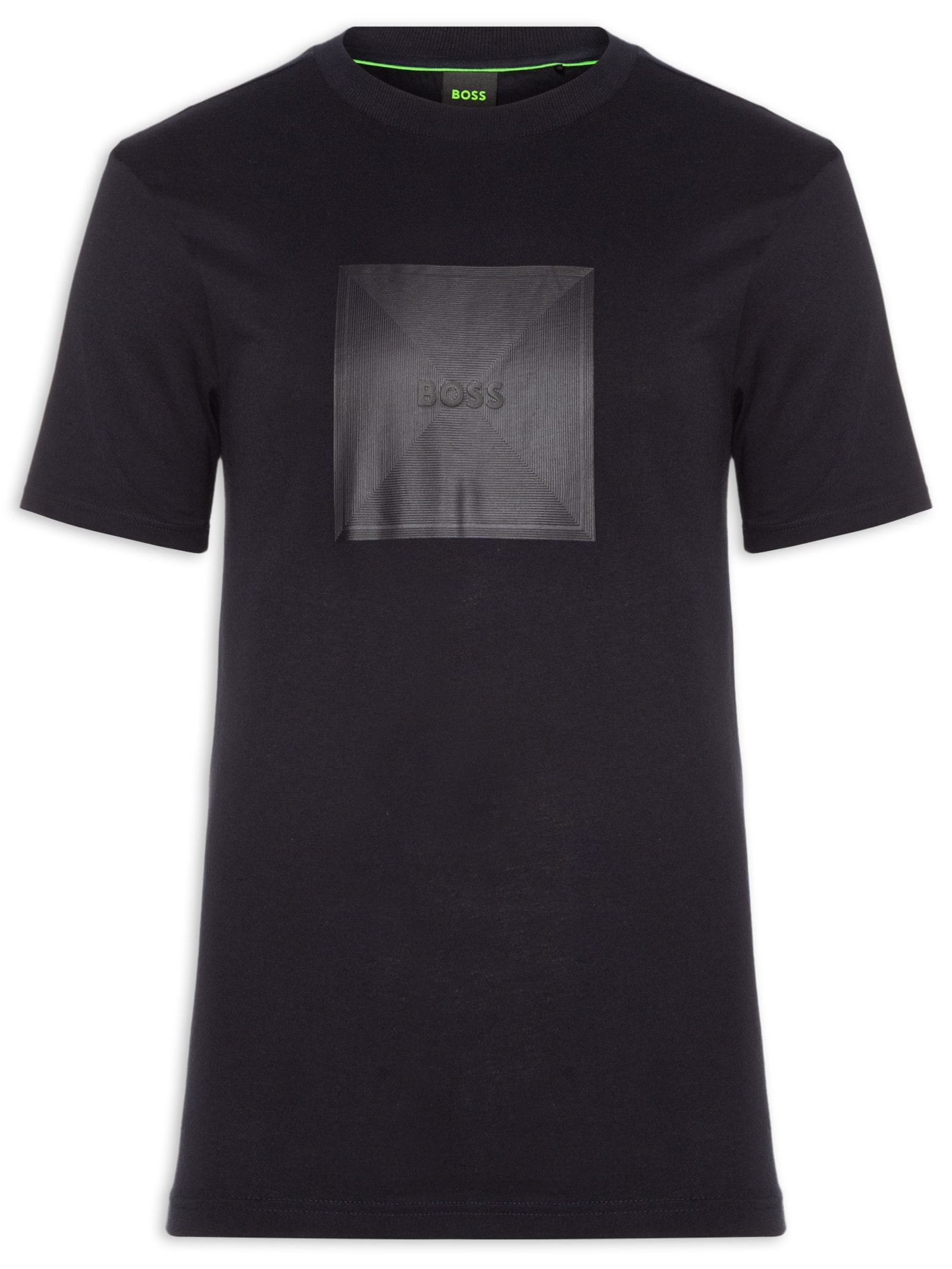 Camiseta Masculina Logo Rib Azul Boss