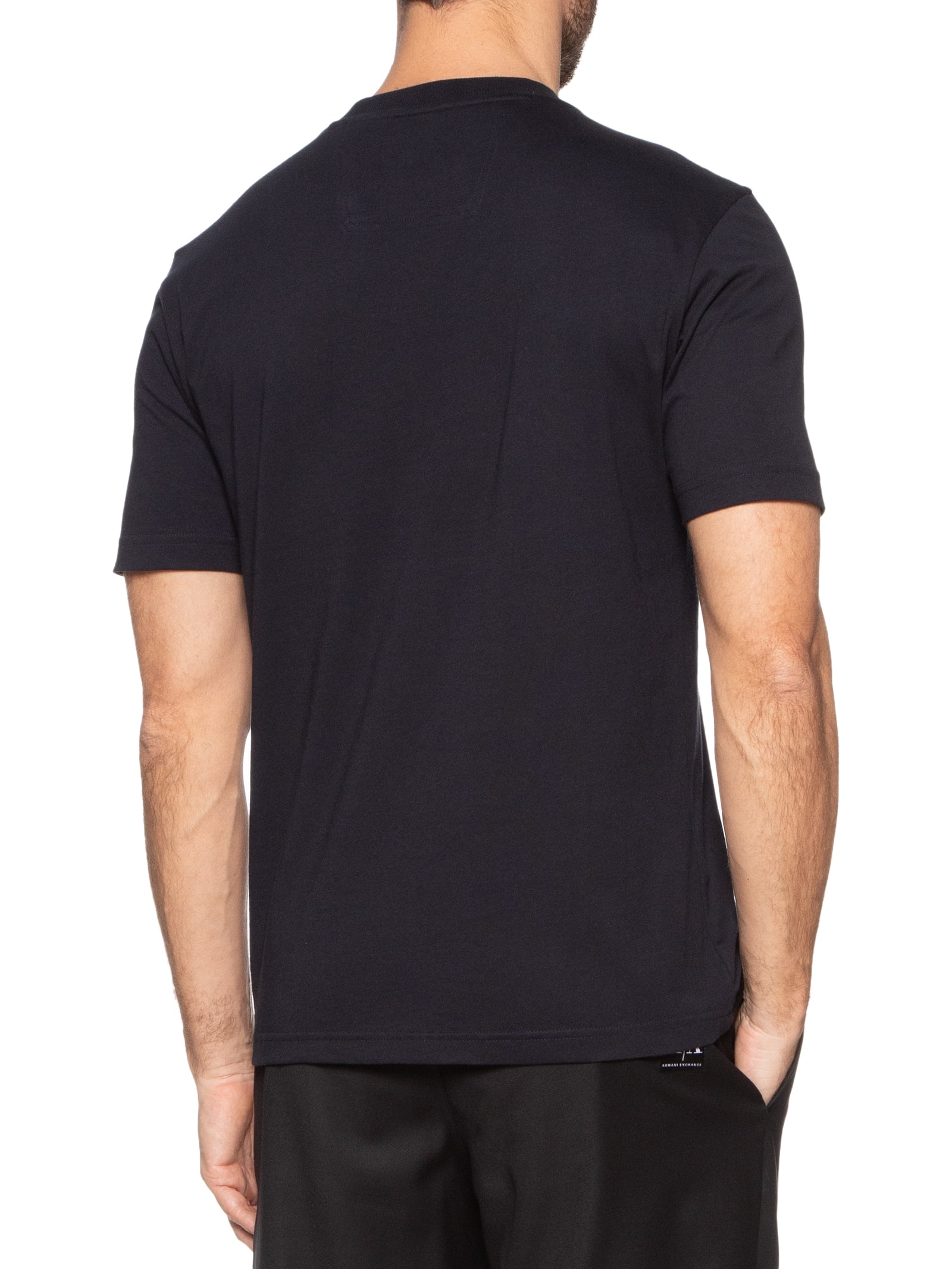 Camiseta Masculina Logo Rib Azul Boss