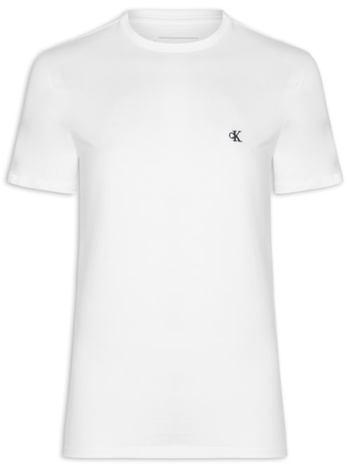 Camiseta Masculina Logo Serif Font – Branco