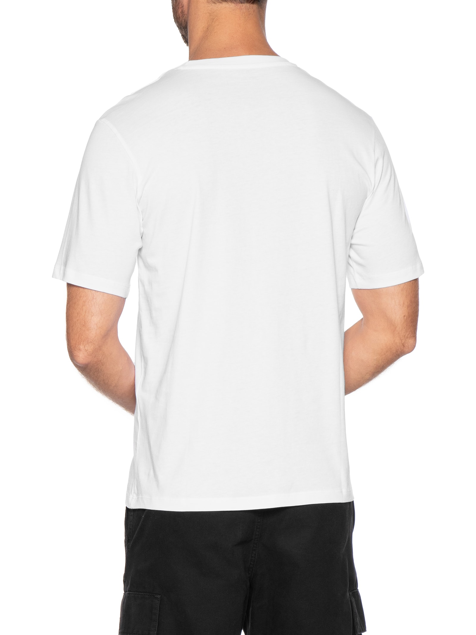 Camiseta Masculina Logo Slim Fit Em Algodão Off White Jack & Jones
