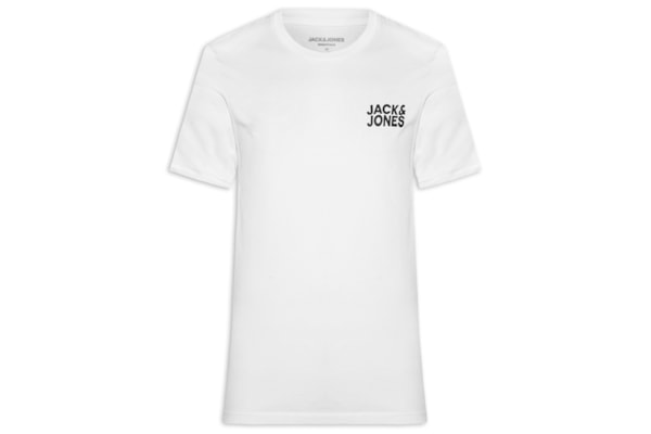 Camiseta Masculina Logo Slim Fit Em Algodão - Off White