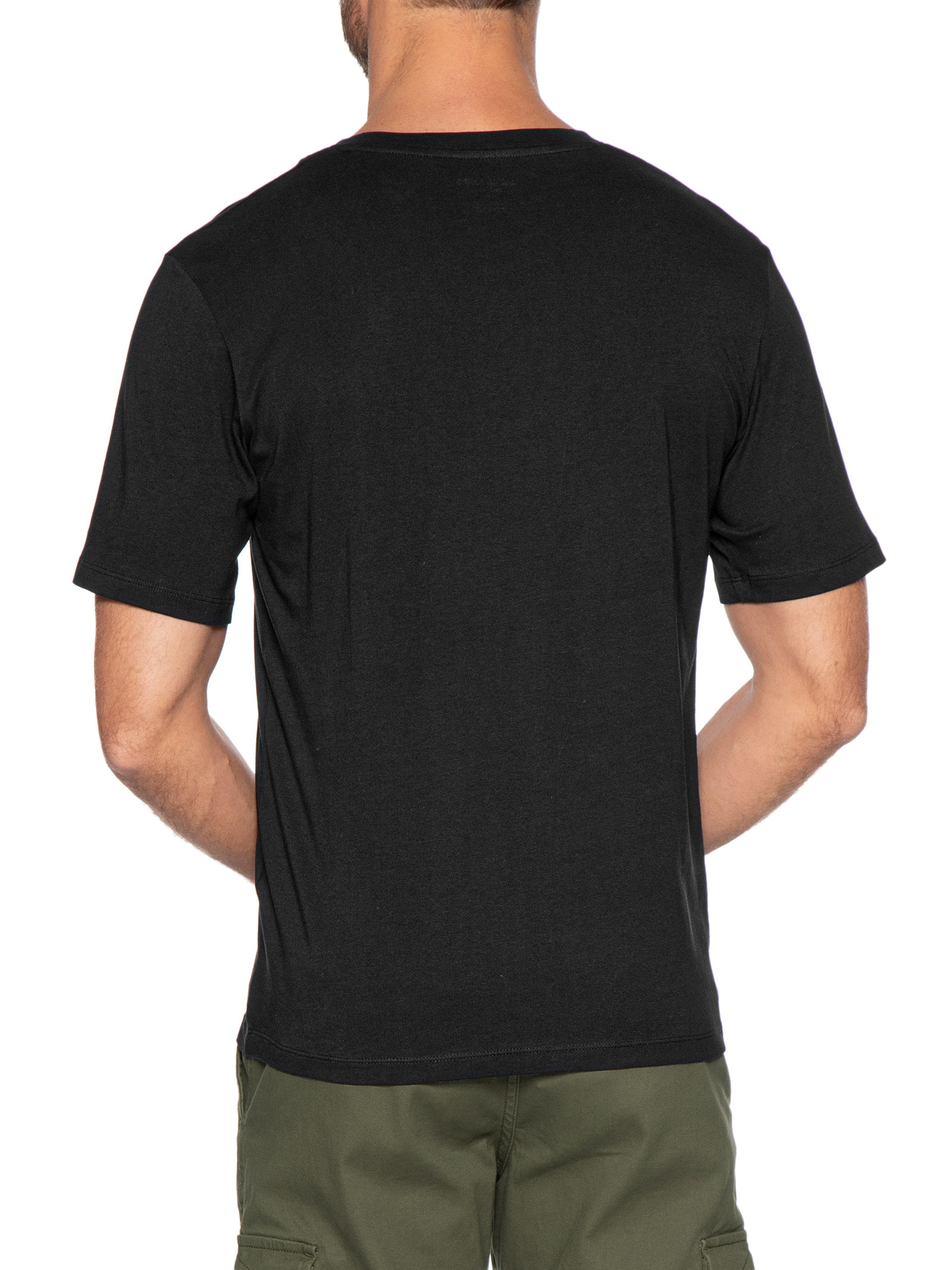 Camiseta Masculina Logo Slim Fit Em Algodão Preto Jack & Jones