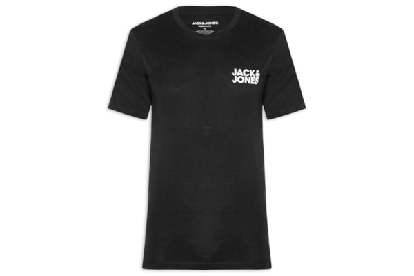 Camiseta Masculina Logo Slim Fit Em Algodão - Preto