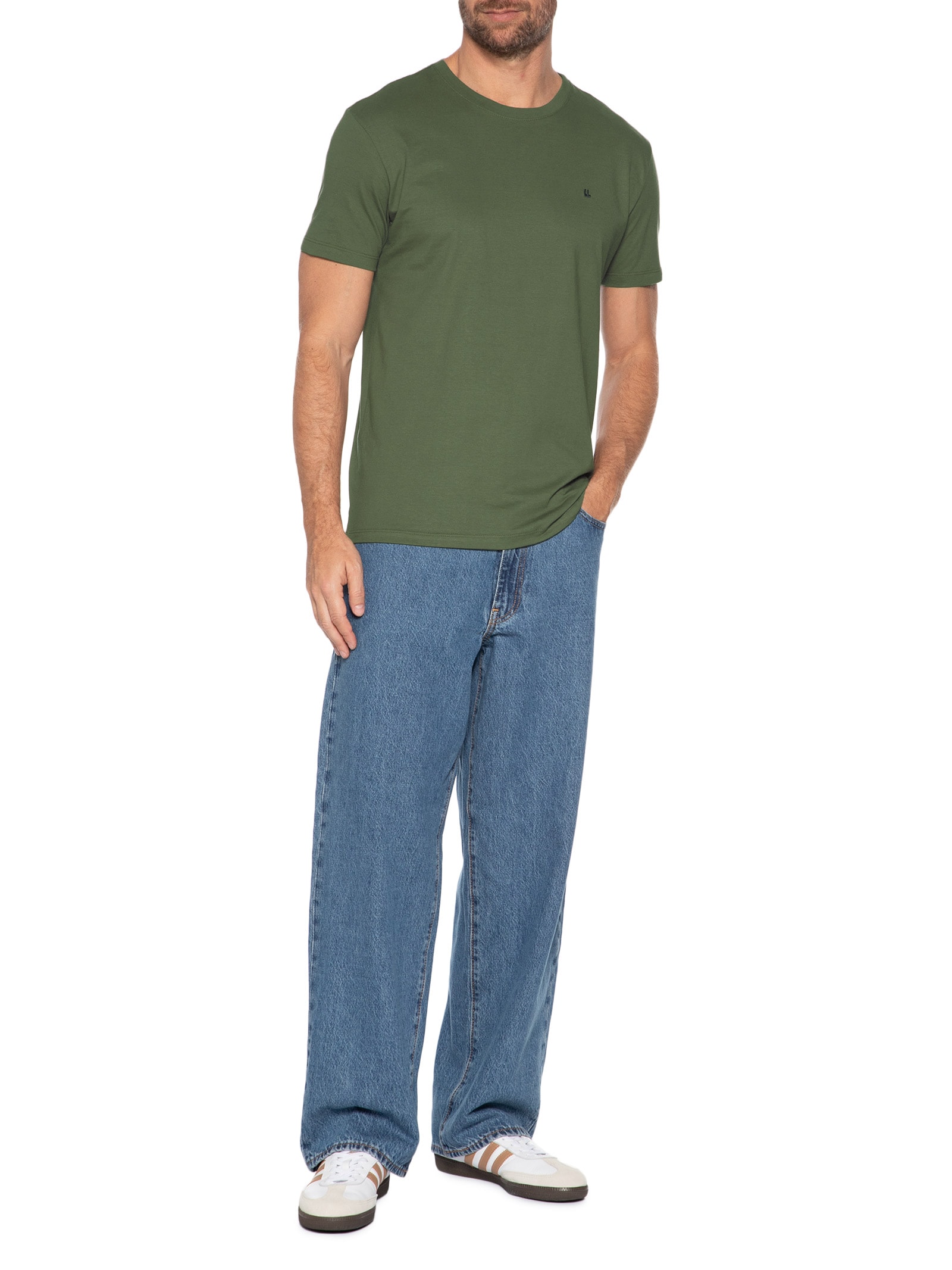 Camiseta Masculina Logo Verde Foxton