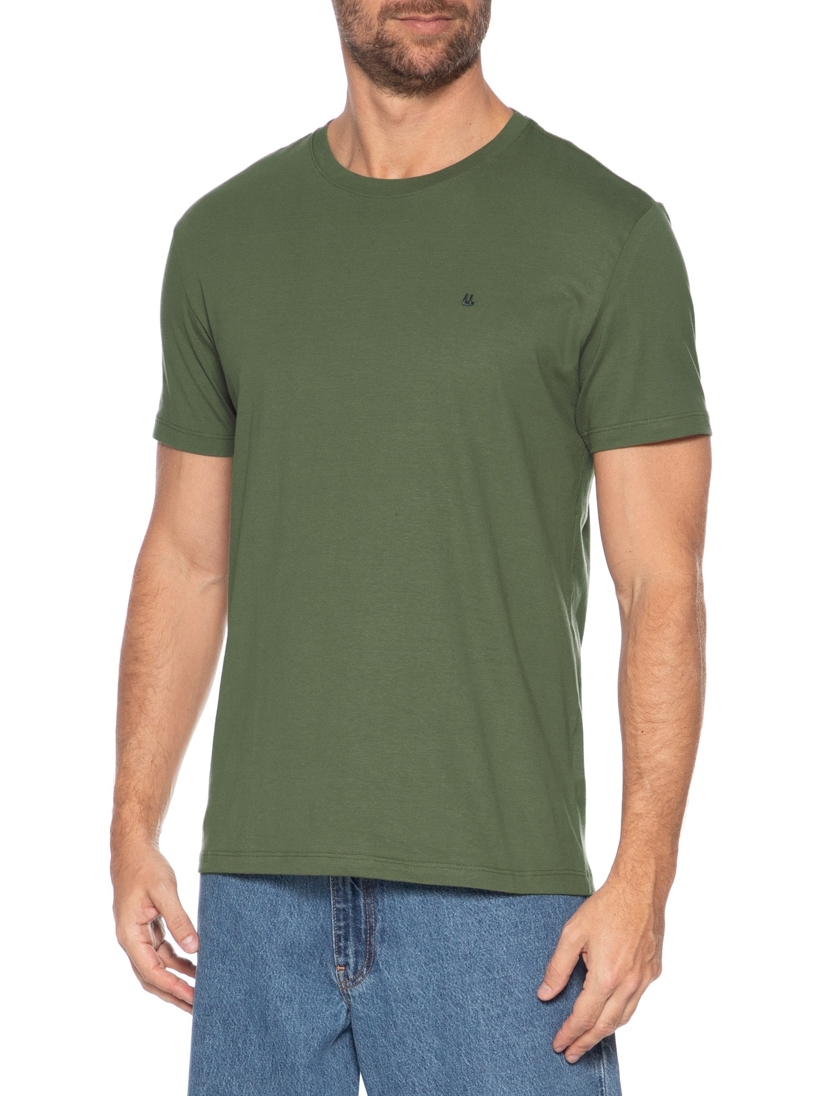 Camiseta Masculina Logo Verde Foxton