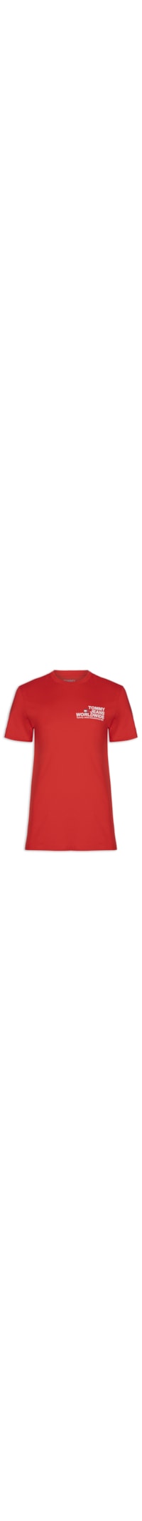 Camiseta Masculina Logo Worldwide - Vermelho