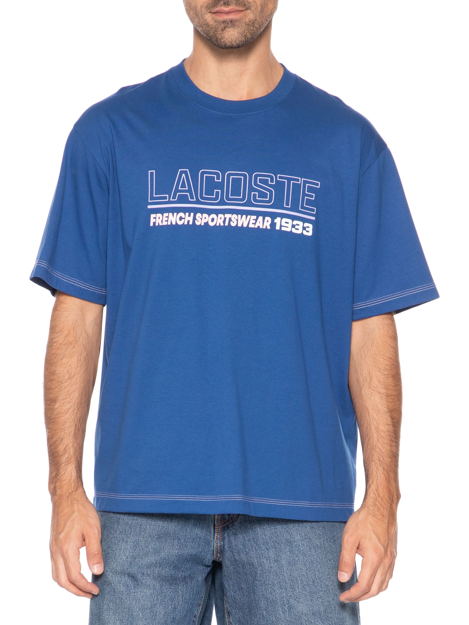 Camiseta Masculina Loose Fit 1933 Azul Lacoste
