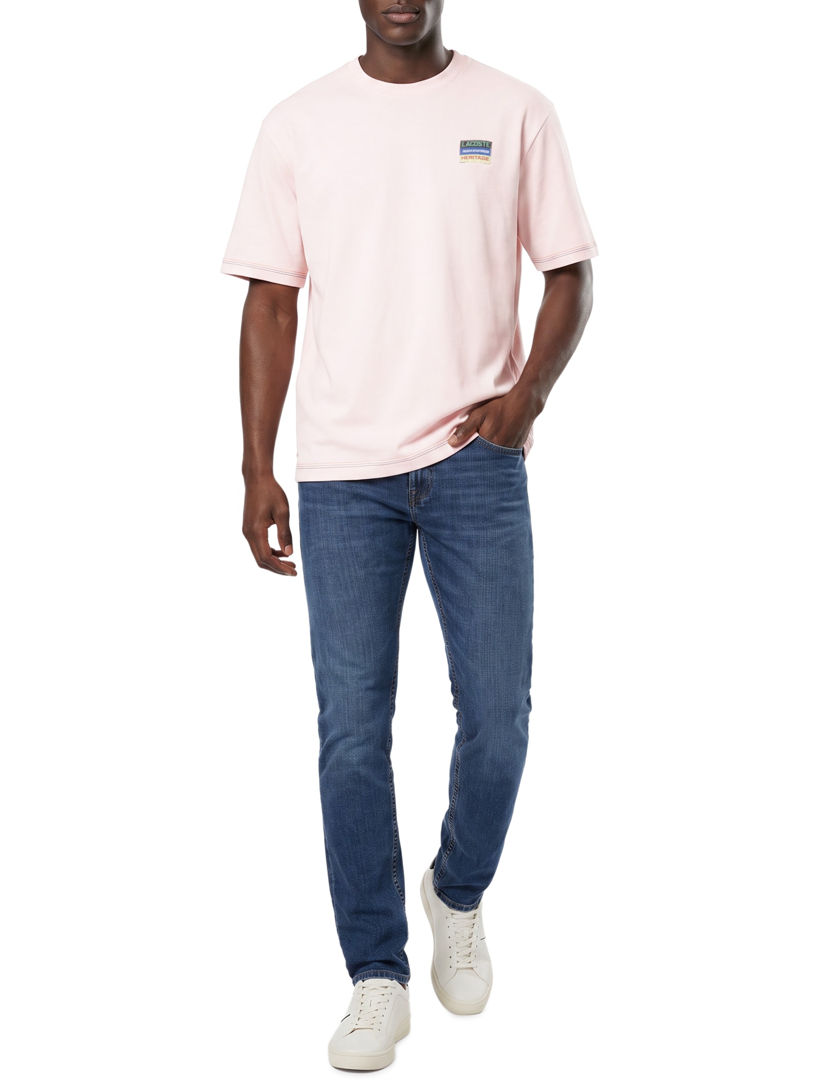 Camiseta Masculina Loose Fit 1933 – Rosa Lacoste