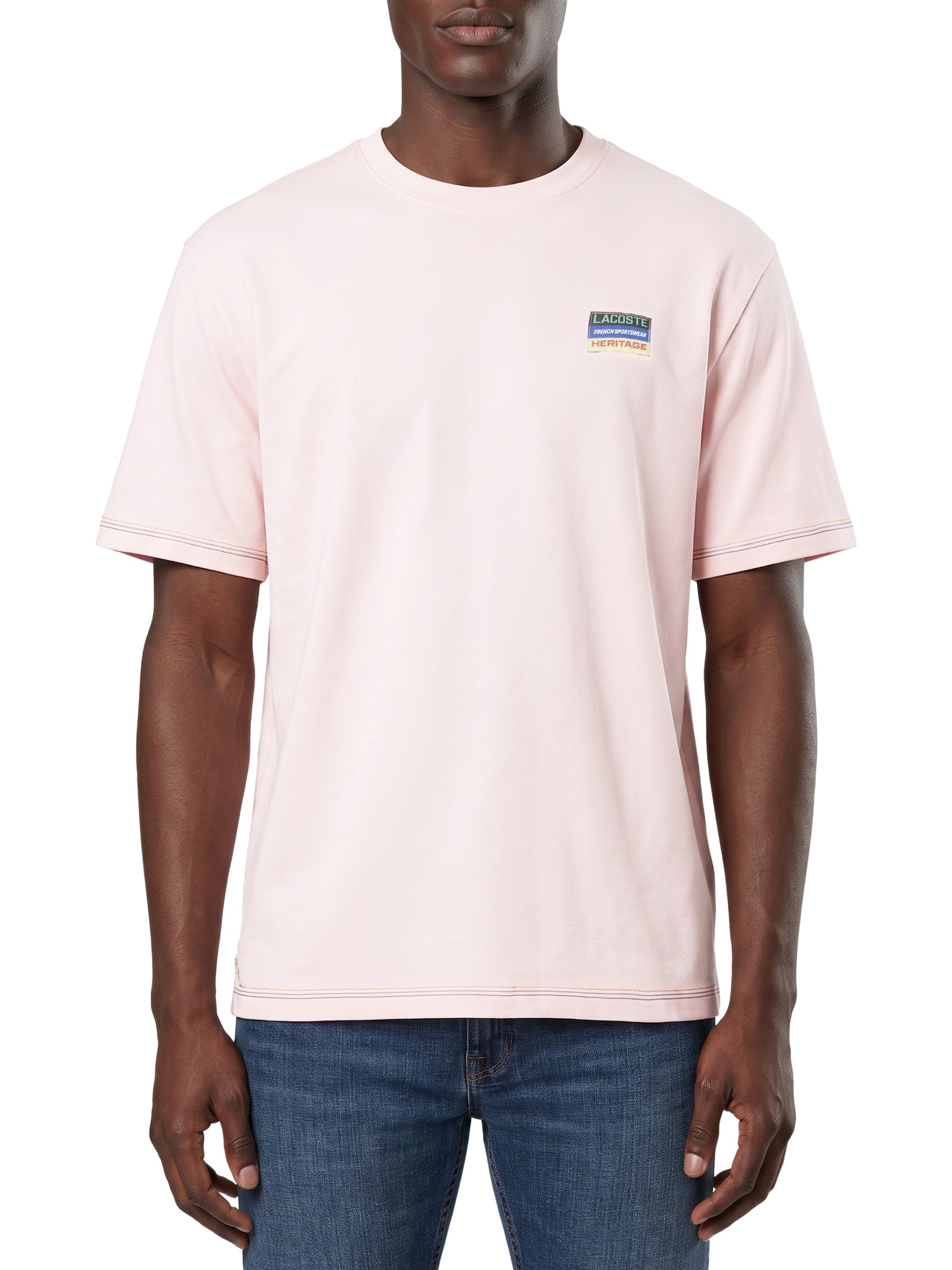 Camiseta Masculina Loose Fit 1933 – Rosa Lacoste