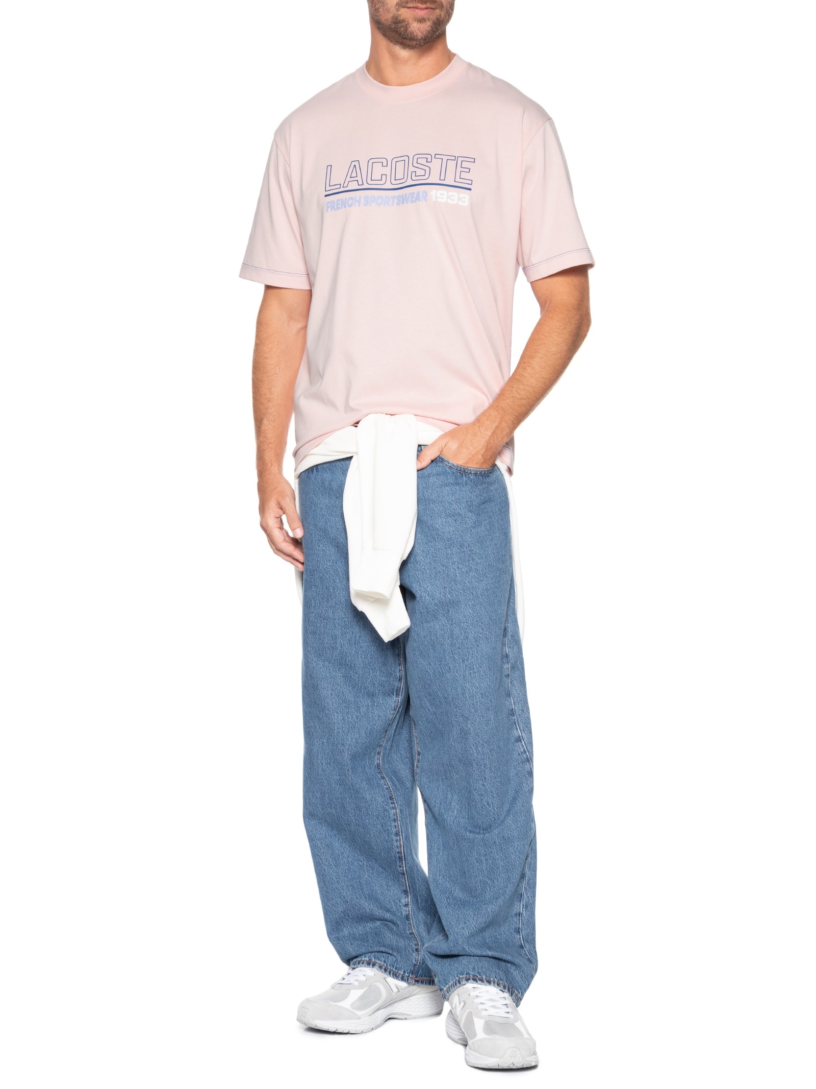 Camiseta Masculina Loose Fit 1993 Rosa Lacoste