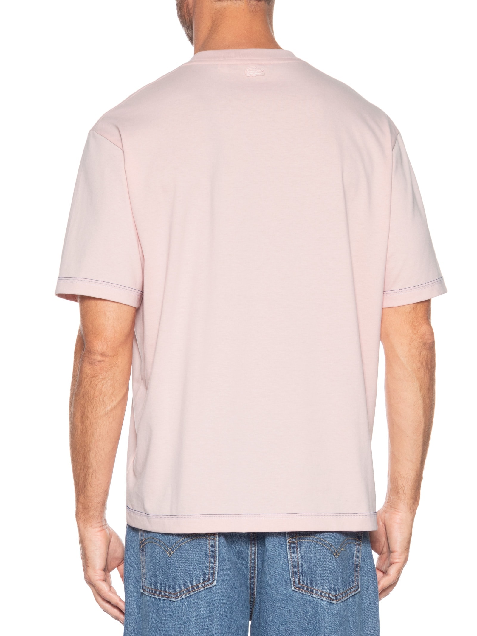 Camiseta Masculina Loose Fit 1993 Rosa Lacoste