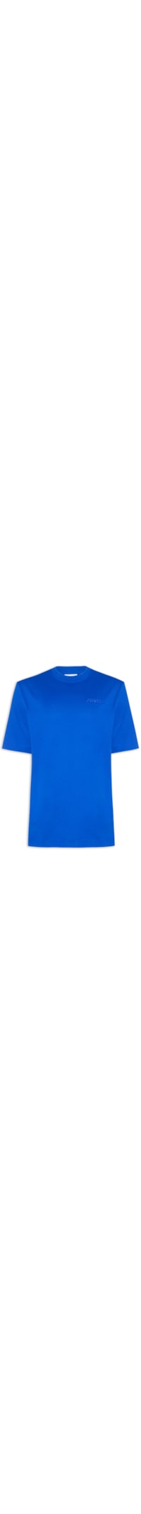 Camiseta Masculina Loose Fit Crocodilo Monocromático Em Algodão Orgânico - Azul