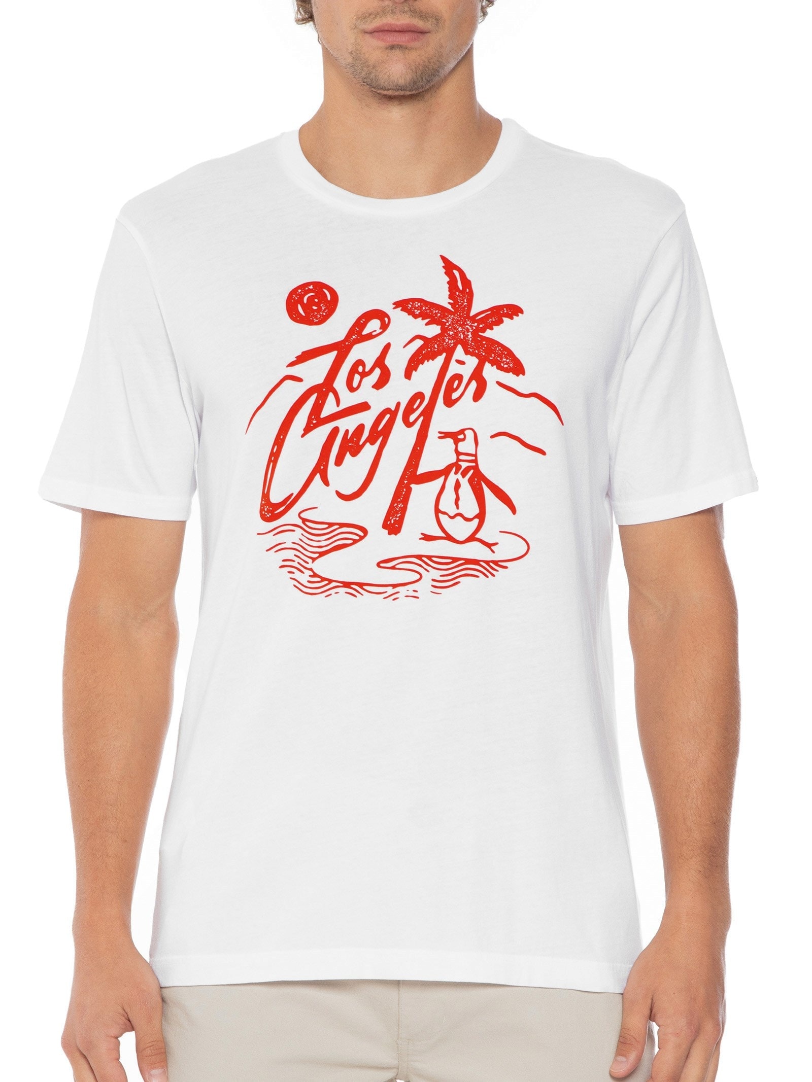 Camiseta Masculina Los Angeles Branco Original Penguin