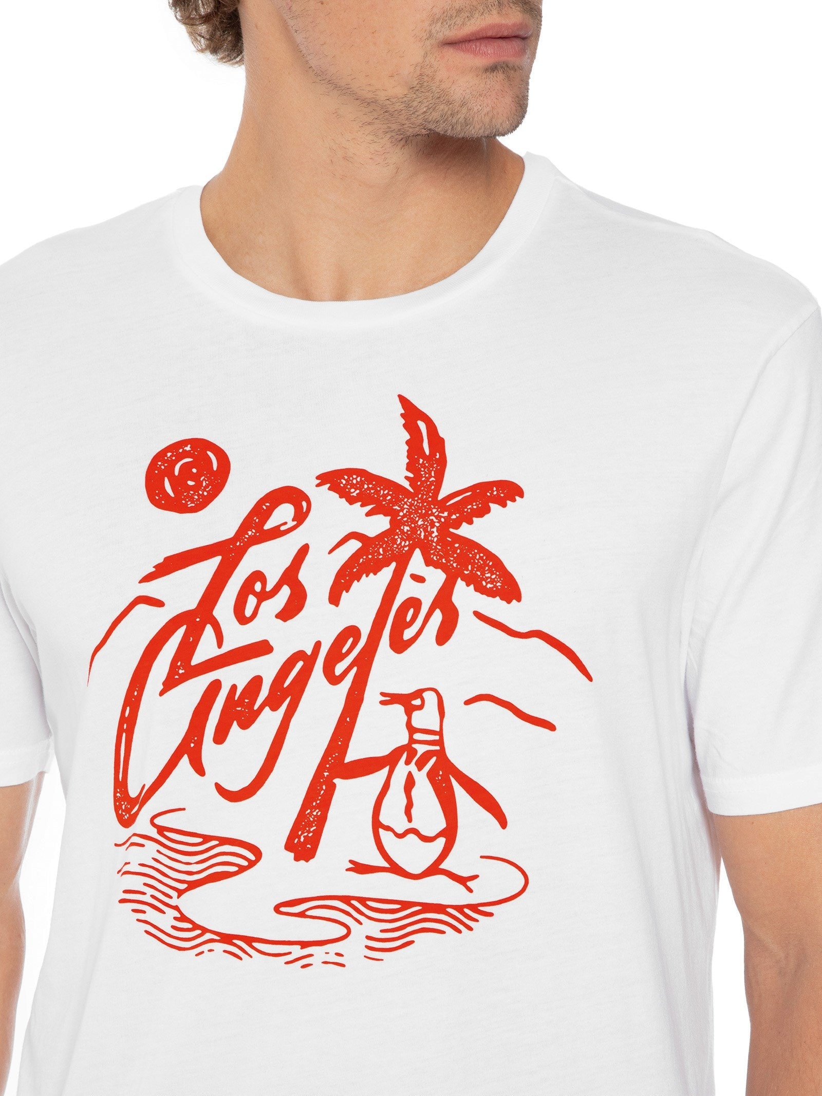 Camiseta Masculina Los Angeles Branco Original Penguin