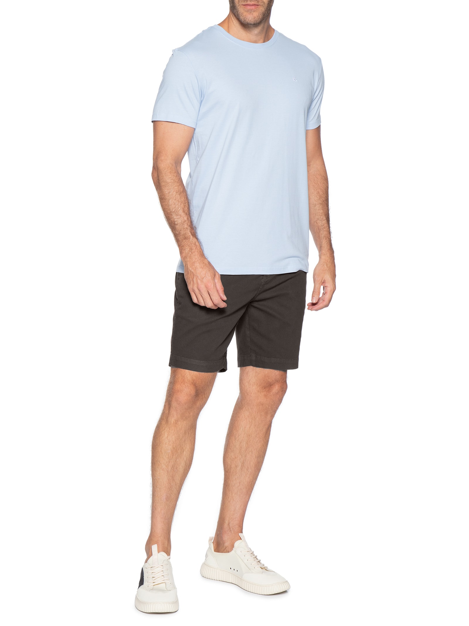 Camiseta Masculina M/M Logo Azul Foxton