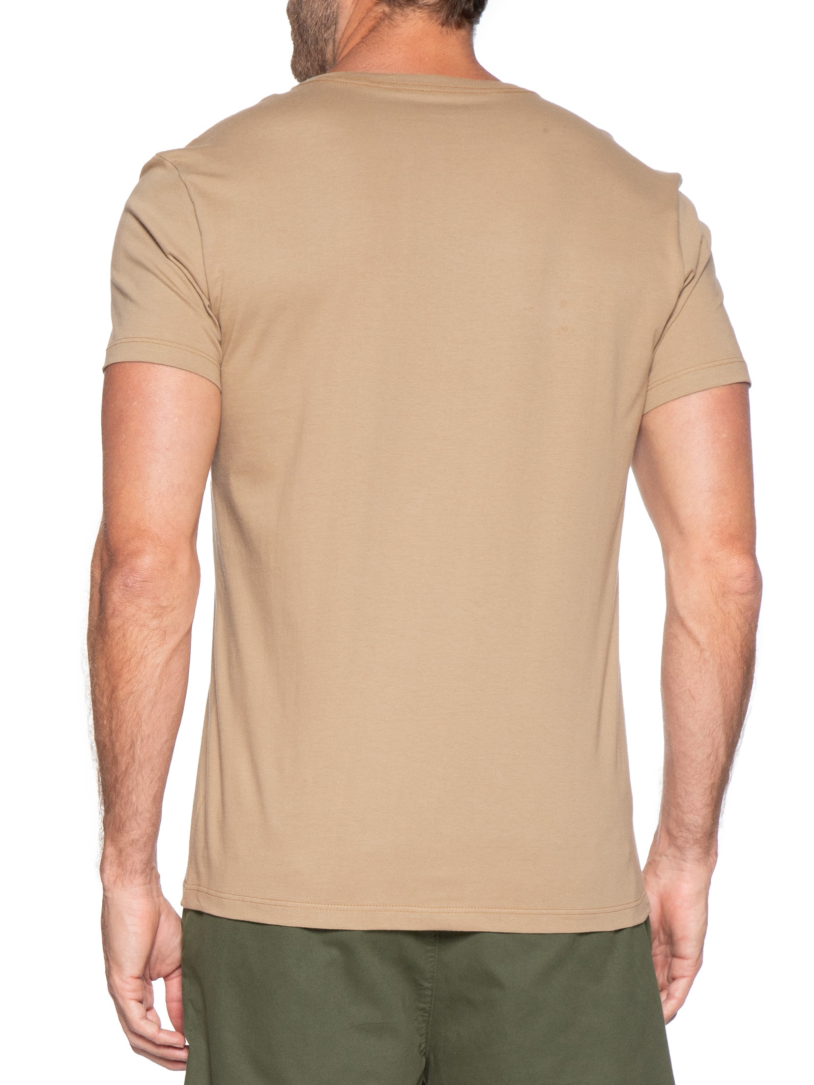 Camiseta Masculina M/M Logo Bege Foxton