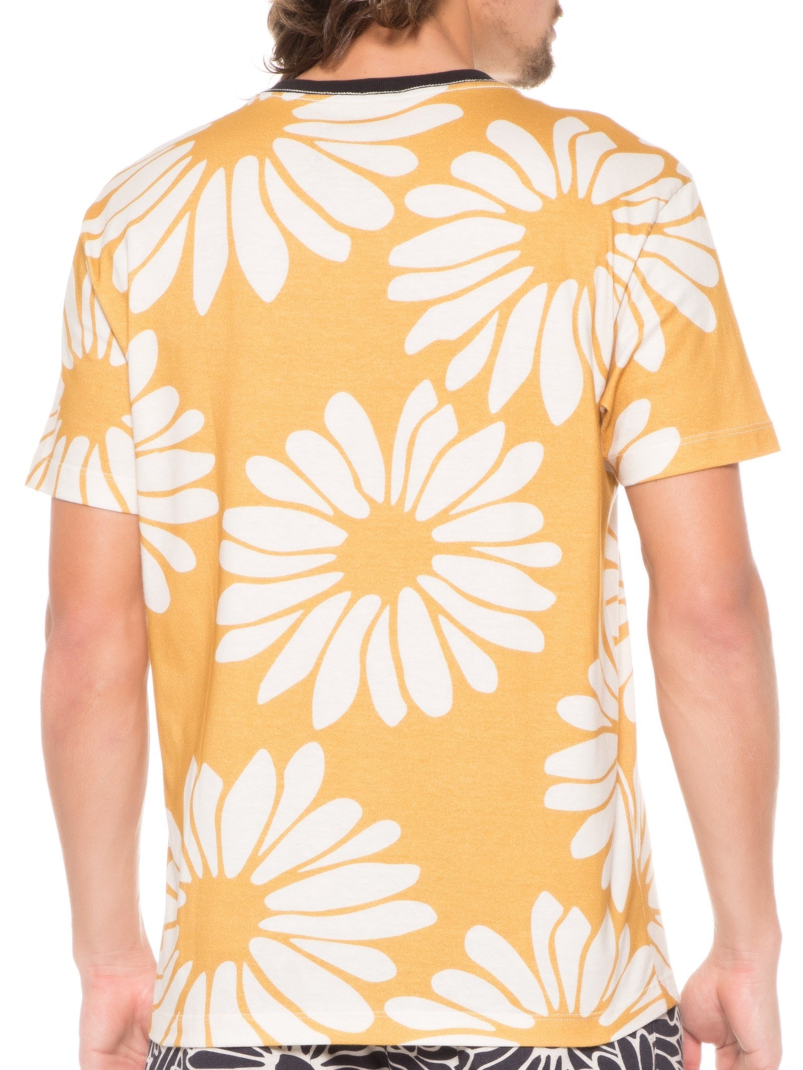 Camiseta Masculina Macro Daisy Sun Amarelo Osklen