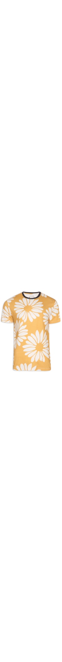Camiseta Masculina Macro Daisy Sun - Amarelo