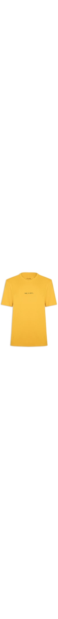 Camiseta Masculina Made In Brazil Bordado - Amarelo