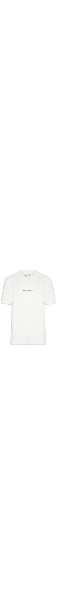 Camiseta Masculina Made In Brazil Bordado - Branco