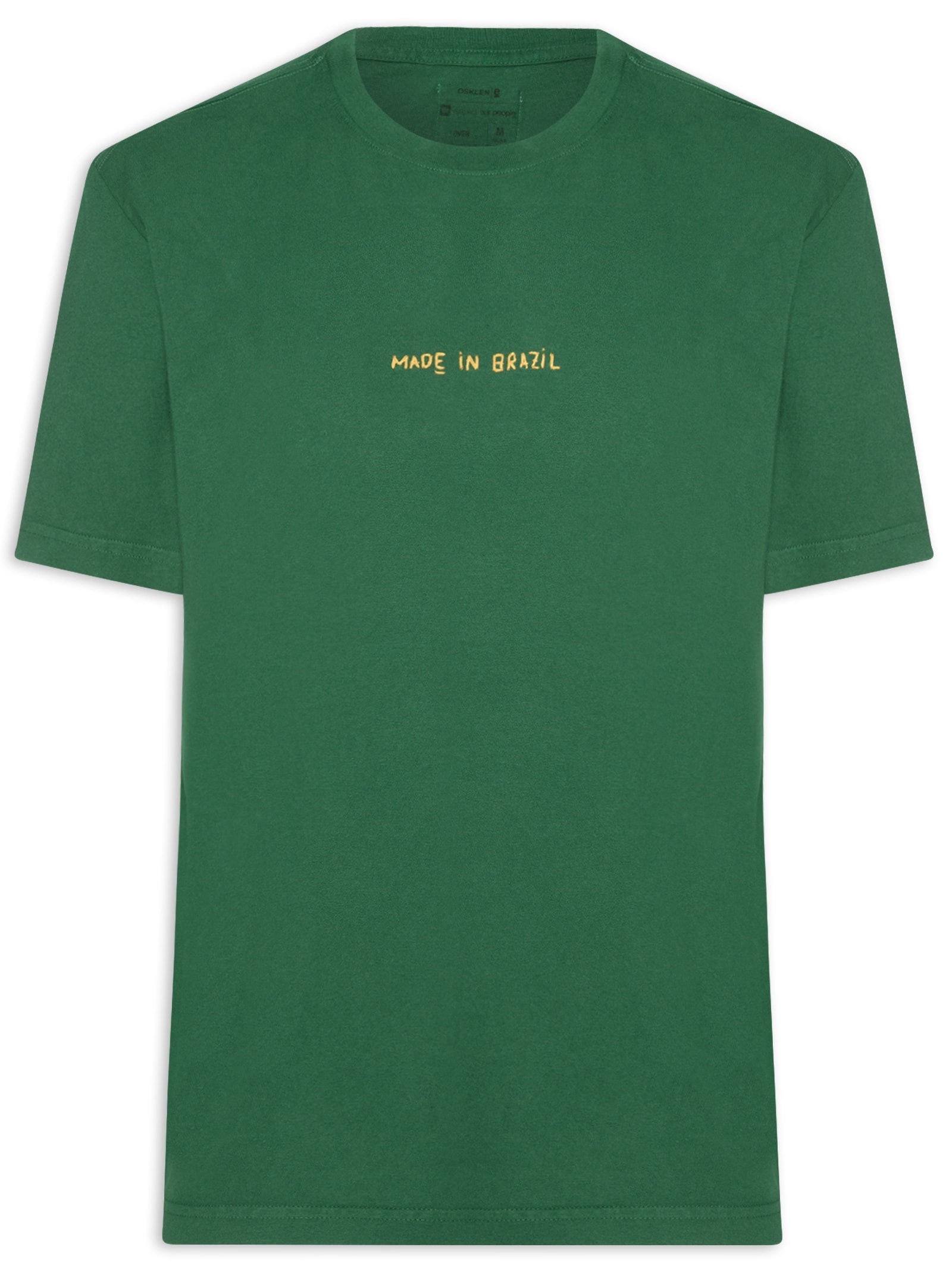 Camiseta Masculina Made In Brazil Bordado Verde Osklen