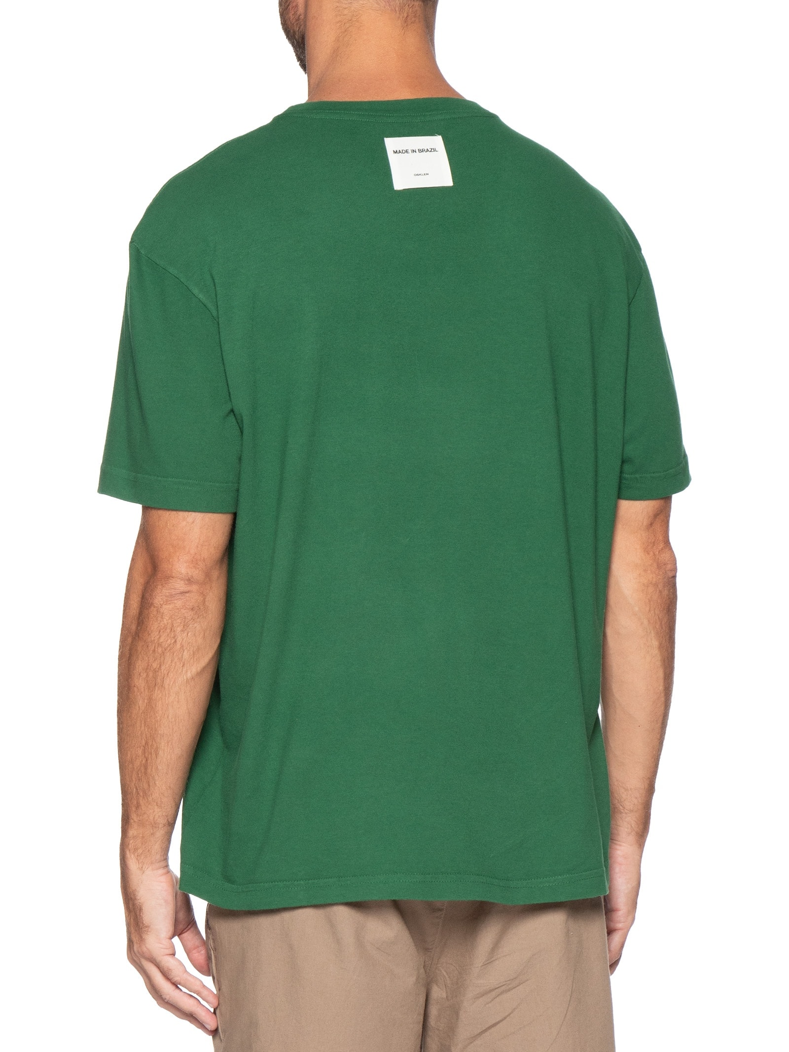 Camiseta Masculina Made In Brazil Bordado Verde Osklen