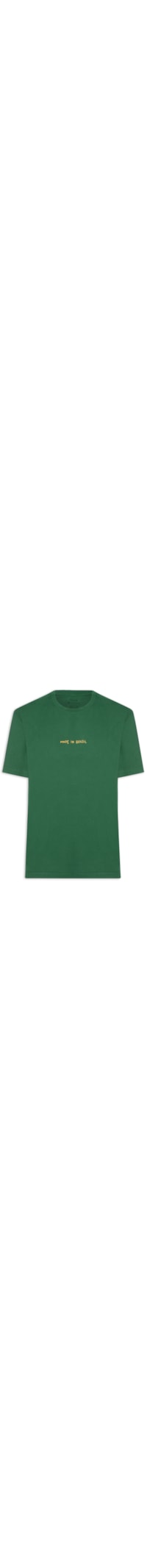 Camiseta Masculina Made In Brazil Bordado – Verde