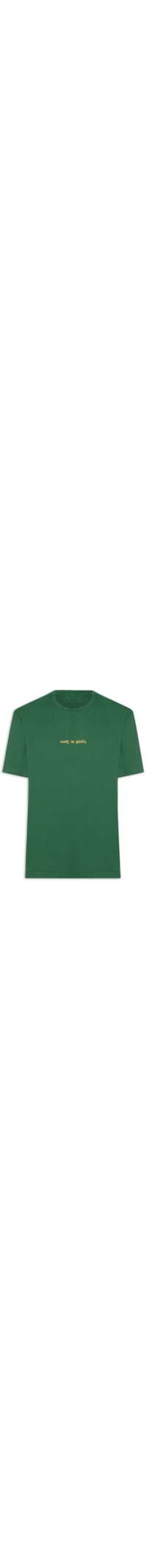 Camiseta Masculina Made In Brazil Bordado – Verde