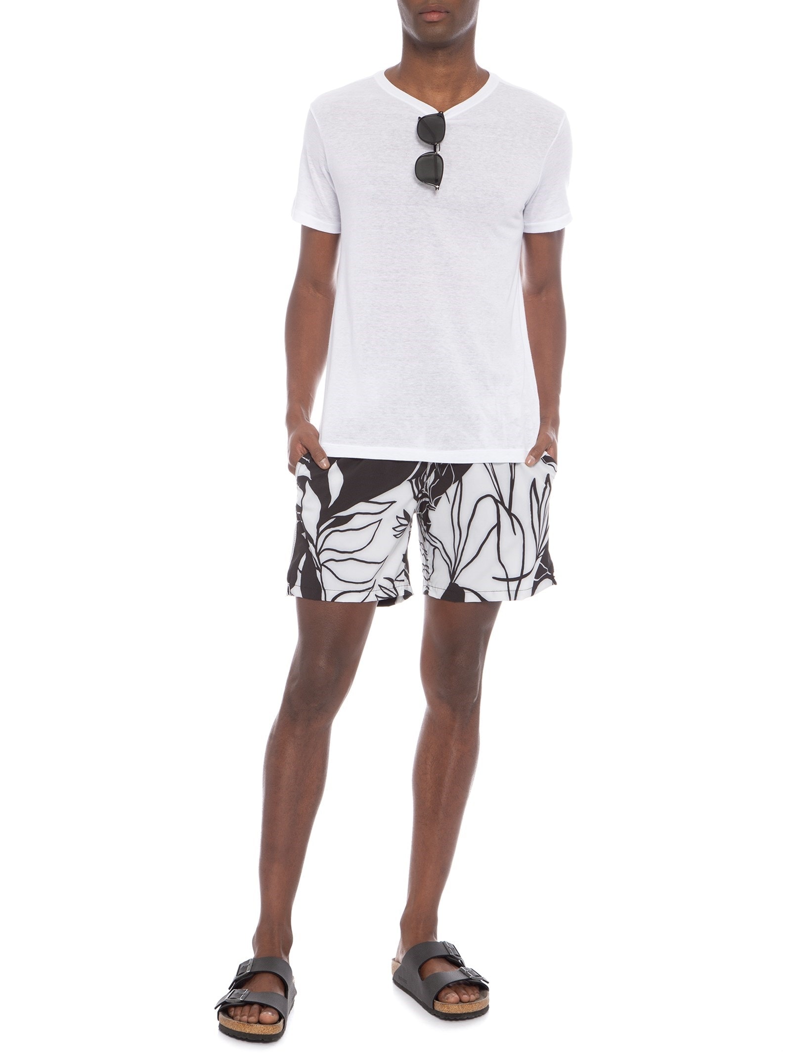 Camiseta Masculina Maga Curta Light E-Basics II Branco Osklen