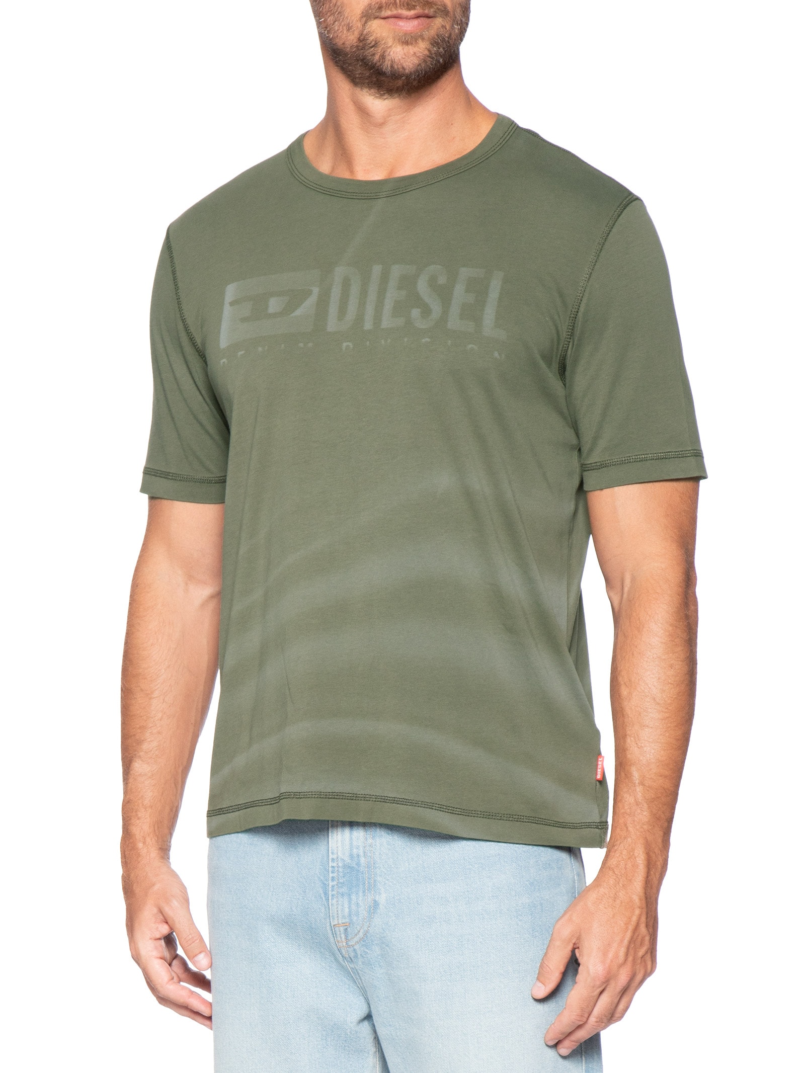 Camiseta Masculina Magliett Verde Diesel