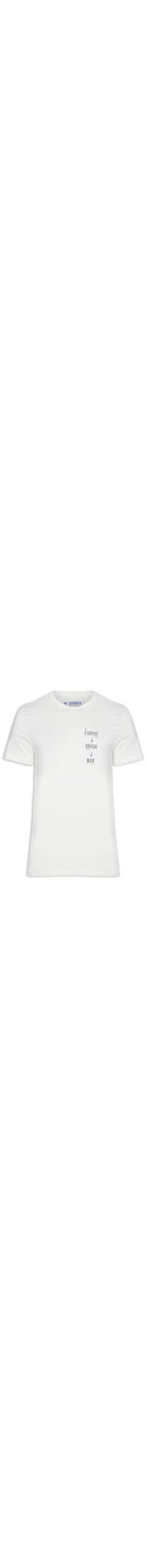 Camiseta Masculina Malha Estampa Coffee Trade Bar - Branco