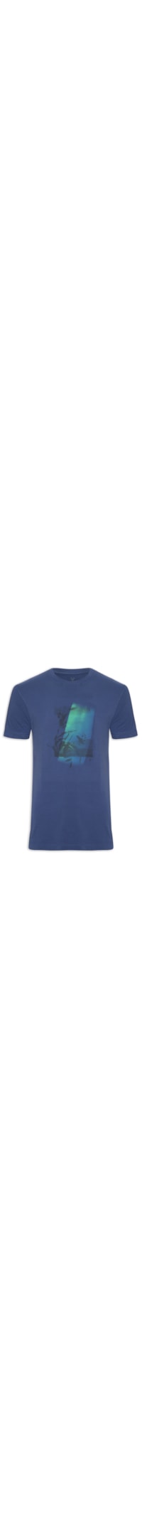 Camiseta Masculina Malha Estampa Sunset - Azul