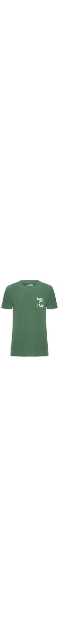 Camiseta Masculina Malha Estampa Take It Easy - Verde