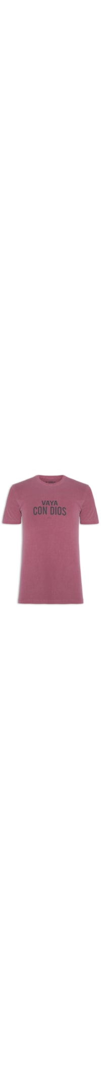 Camiseta Masculina Malha Estampa Vaya Con Dios - Vermelho
