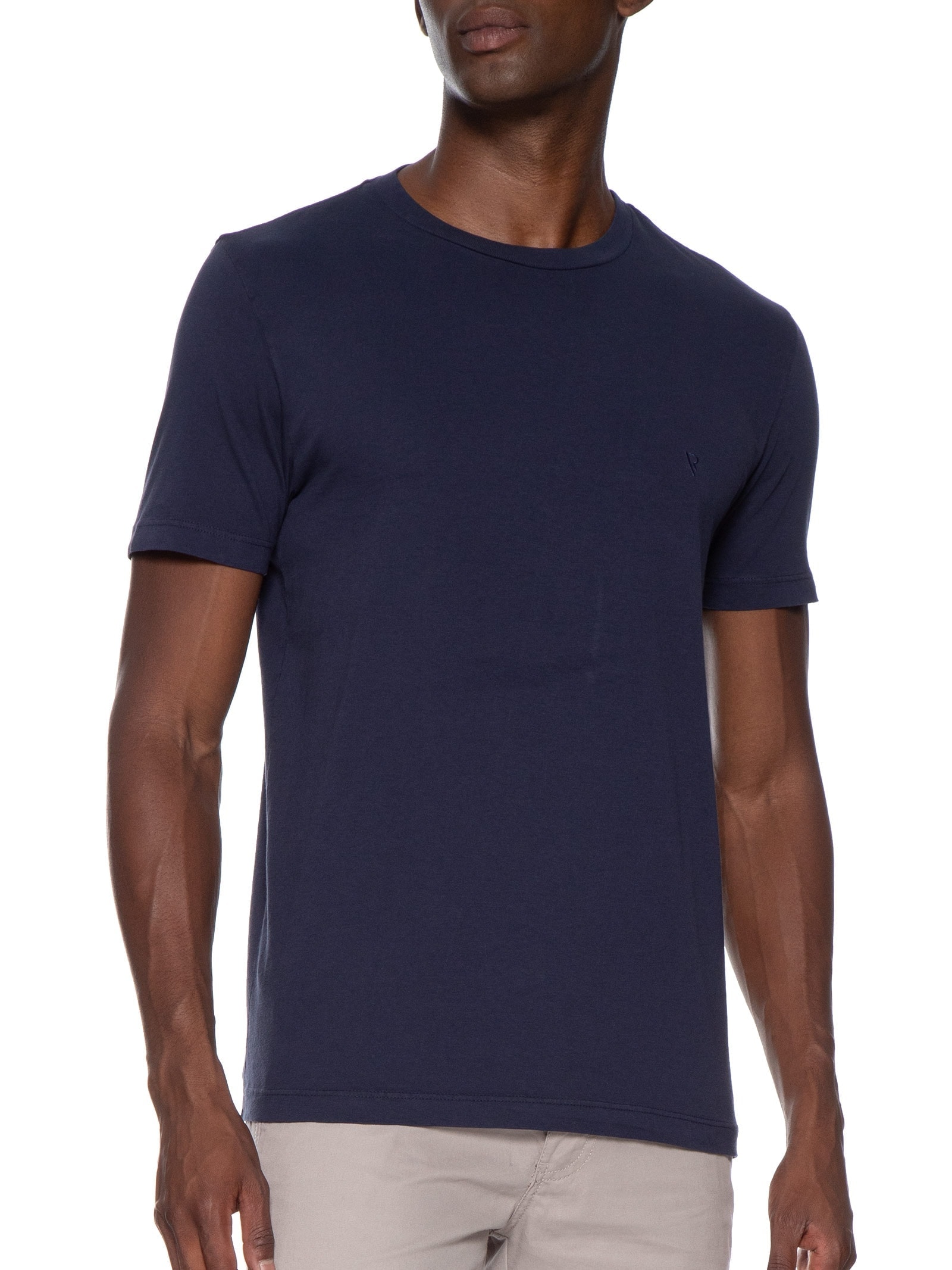 Camiseta Masculina Malha Gd Básica Azul Vr