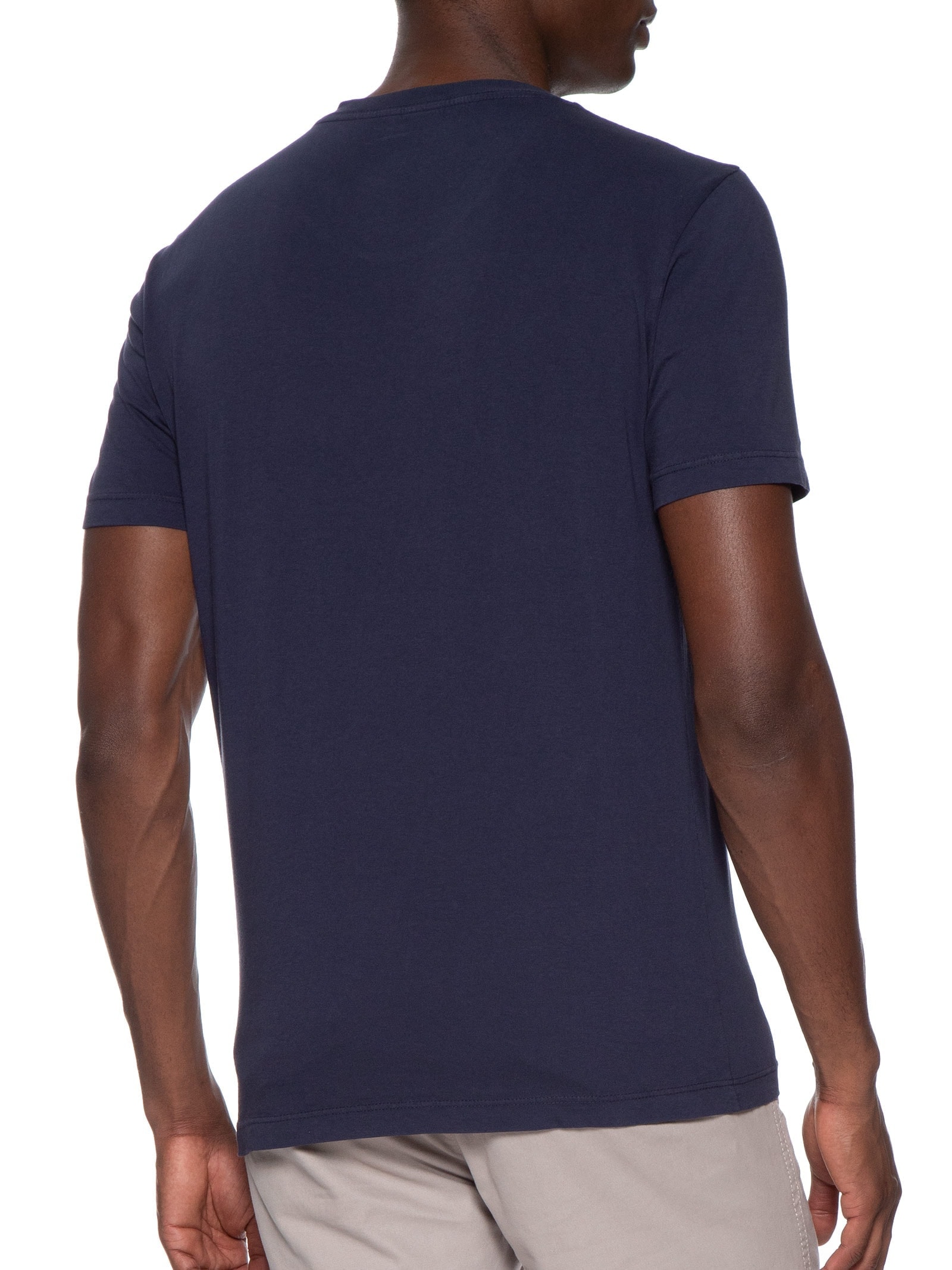 Camiseta Masculina Malha Gd Básica Azul Vr