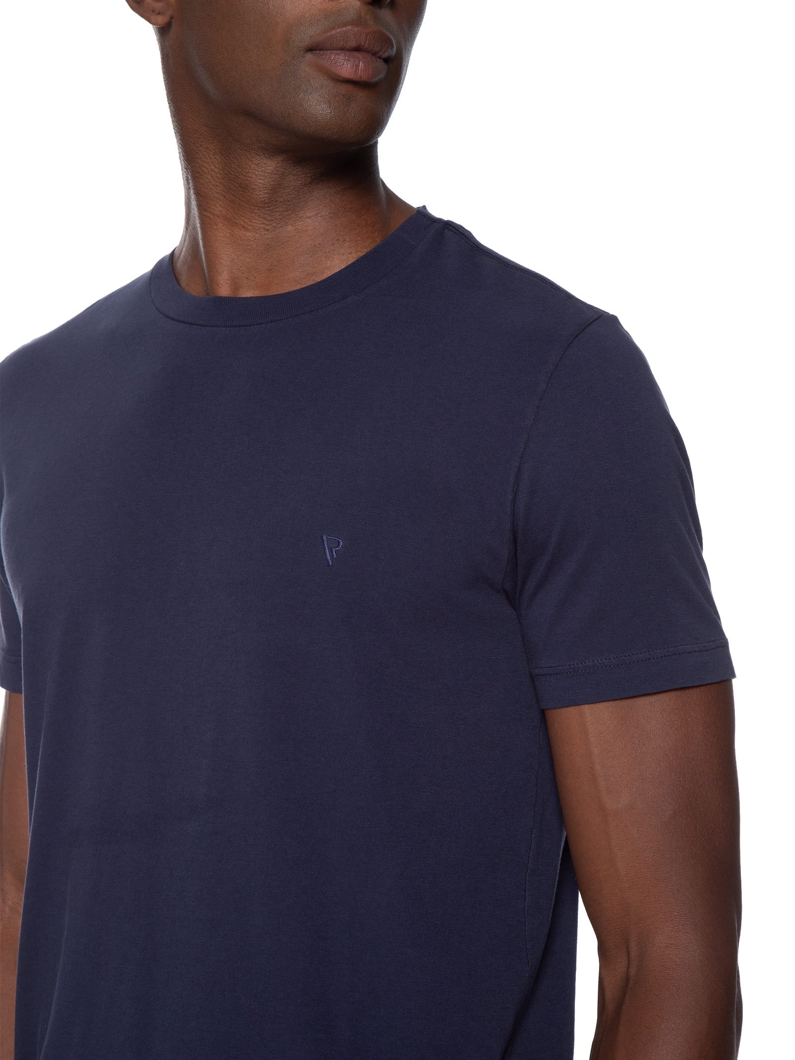 Camiseta Masculina Malha Gd Básica Azul Vr