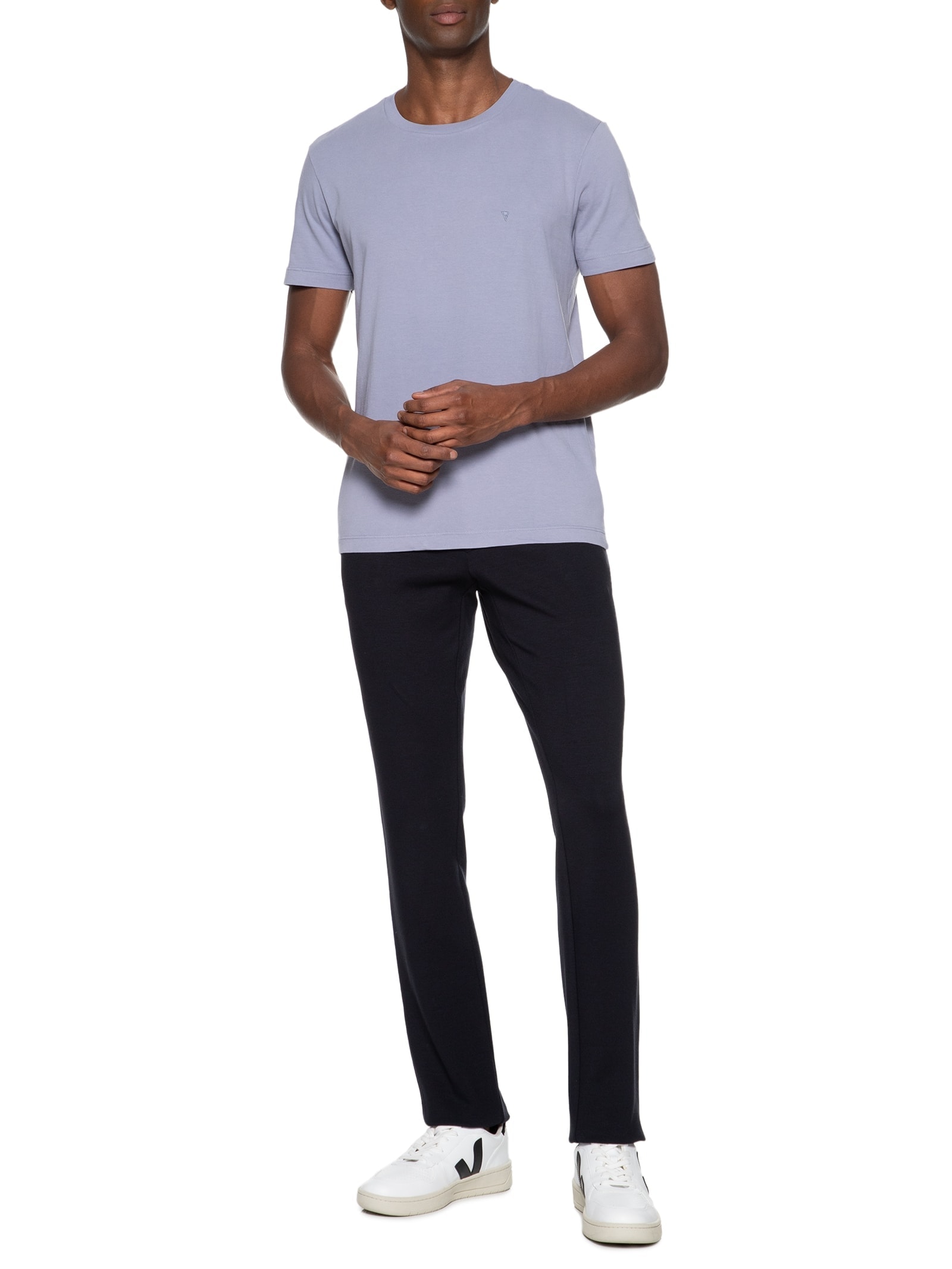 Camiseta Masculina Malha GD Básica Azul Vr