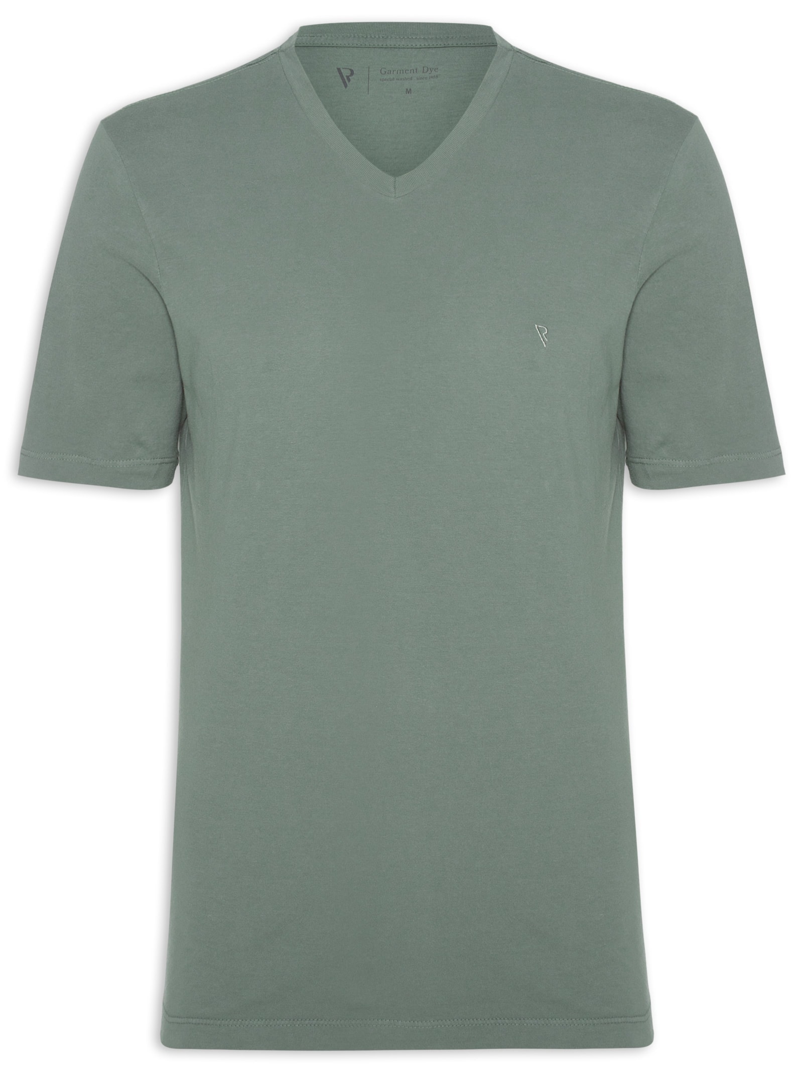 Camiseta Masculina Malha Manga Curta Básica Verde Vr